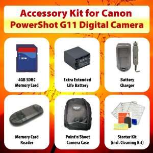  Point n Shoot Accessory KIT for Canon G11 including 