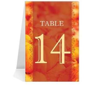  Wedding Table Number Cards   Harvest Glow #1 Thru #20 