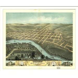  Historic Mankato, Minnesota, c. 1870 (L) Panoramic Map 