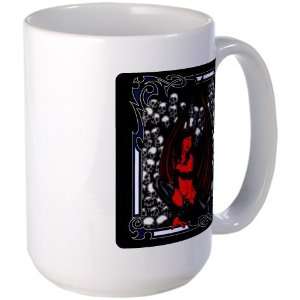   Large Mug Coffee Drink Cup Dragon Girl Goth Tapestry: Everything Else
