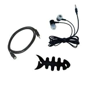  3.5mm Headset Earphone + 3.5mm Extension Cable 6 feet 
