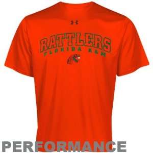   Florida A&M Rattlers Orange HeatGear Training Performance T shirt