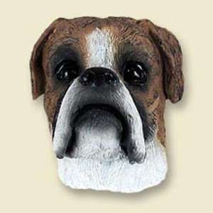  Boxer, Brindle, Uncropped Dog Head Magnet (2 in): Pet 
