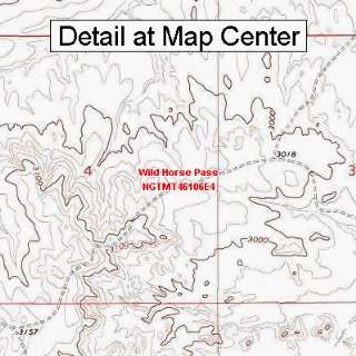 USGS Topographic Quadrangle Map   Wild Horse Pass, Montana (Folded 