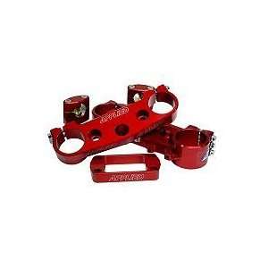 02 03 HONDA CRF450R APPLIED FACTORY CLAMP SET WITH RUBBER MOUNTED BAR 