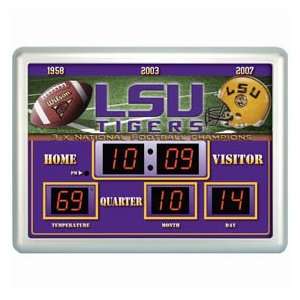   Louisiana State LSU Tigers NCAA 14 X 19 Scoreboard Clock Sports