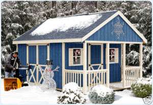 12x12 Storage Shed & Wood Barn Kit DIY Fairview w/Porch  