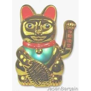  Gold Lucky Cat Maneki Neko Beckoning 18in #15559: Home 