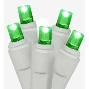  Set of 50 Commercial Grade Green LED Wide Angle Christmas Lights 