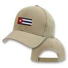 CUBA CUBAN KHAKI FLAG COUNTRY EMBROIDERY EMBROIDED CAP HAT