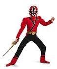   Rangers Red Ranger Deluxe Muscle Halloween Costume S M L Childs Kids