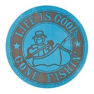  Life is good. 4 Sticker   Gone Fishin 