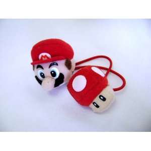    Mario Brothers Mario and Red Mushroom Hair Tie Toys & Games