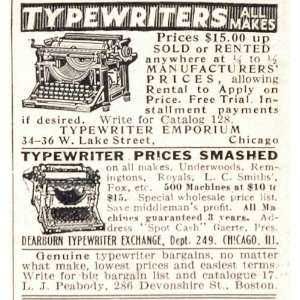   Ads Typewriter Emporium Dearborn Exchange   Original Print Ad Home
