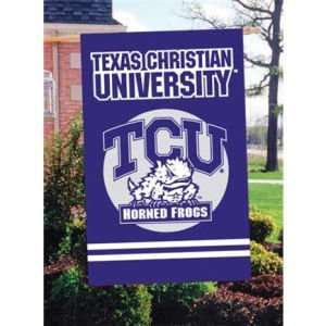   : Texas Christian Horned Frogs Applique House Flag: Sports & Outdoors