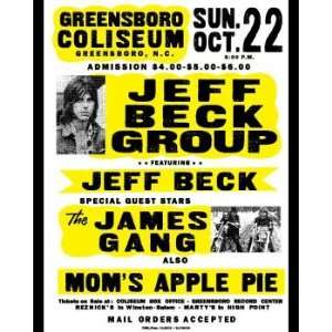  Jeff Beck 1972 Concert Poster