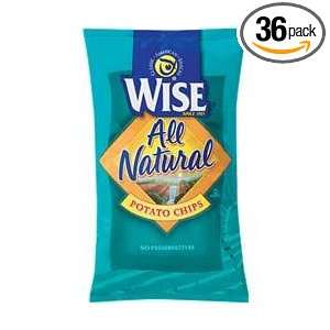 Wise All Natural Potato Chips, 1.25 Oz Bags (Pack of 36):  