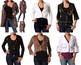 Lot New Womens Blazer Jeans Jacket Coat Rain S M L XL 20 colors 