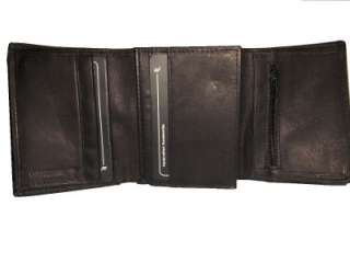 Men High Quality Cowhide Leather tri fold Wallet #30  