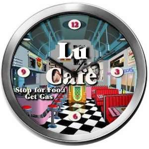 LU 14 Inch Cafe Metal Clock Quartz Movement  Kitchen 