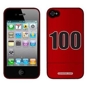  Number 100 on AT&T iPhone 4 Case by Coveroo: MP3 Players 