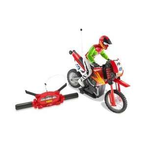  Radio Control Wheelie Cycle   Red   49MHZ Toys & Games