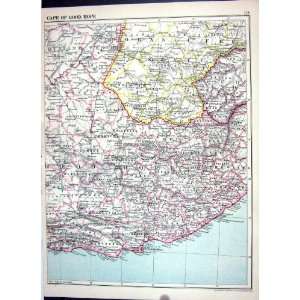   Map 1920 Africa Port Elizabeth Cape Hope Transvaal Johannesburg: Home