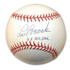   Lou Brock Mlb Baseball Inscribed 6X All Star Sports Collectibles