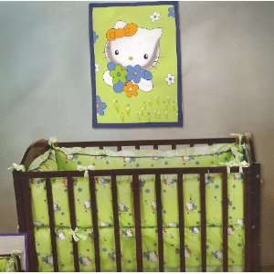 Sweet Cat Baby Crib Compleate 7pcs Bedding Set