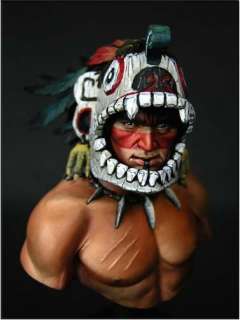   original HOBBY MODEL Historical Bust Aztec Warrior Resin KIT  