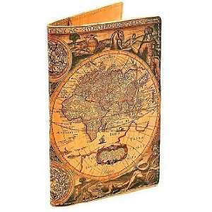   Map Italian Leather Printed Passport Holder Case: Office Products