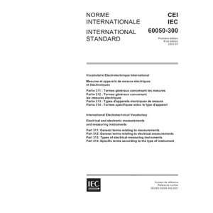  IEC 60050 300 Ed. 1.0 b:2001, International 