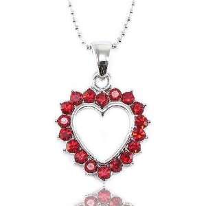   Open Heart Charm Pendant Necklace Elegant Trendy Fashion Jewelry