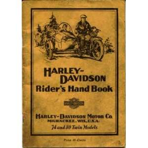   Hand Book 74 & 80 Twin Models, 1942 Harley Davidson Motor Co. Books