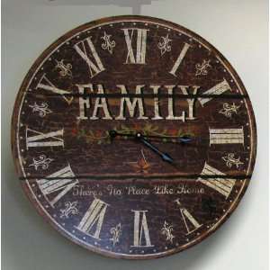    Family Wall Clock Anitque Style Roman Numeral