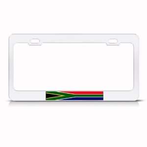 South Africa African Flag Country Metal license plate frame Tag Holder
