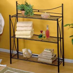  Wrought Iron 3 Shelf Stand: Home & Kitchen