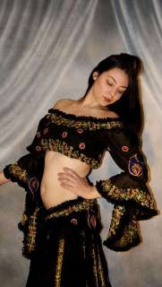 We3 Belly Dance Tribal Gypsy Sonali Faire Blouse  