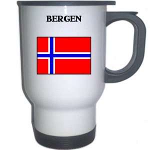 Norway   BERGEN White Stainless Steel Mug
