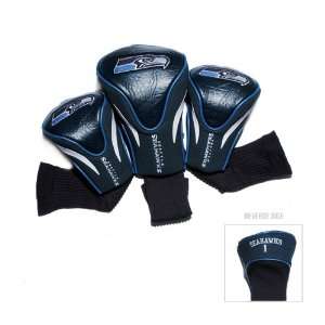  Seattle Seahawks NFL 3 Pack Contour Fit Headcover: Sports 