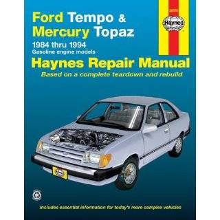Ford Tempo and Mercury Topaz, 1984 92 (Chiltons Repair Manual (Model 