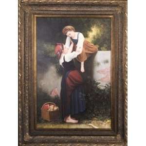   PA88983B 668DG A Helping Hand Framed Oil Painting: Home & Kitchen