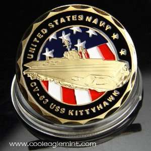  U.S. NAVY USS Kitty Hawk CV 63 Challenge Coin Everything 