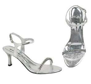 Zeta Silver Ladies Prom Evening Shoe Choose Your Size  