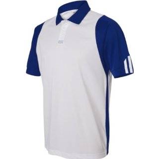 Adidas Golf Mens ClimaLite White Bases Colorblock Polo. A77