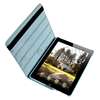 Aqua Sky Blue 360° Rotating Magnetic Hard Cover Leather Case For iPad 