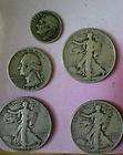 Walking Liberty Coins 1943,1944,1945 One 1946 Quarter and One 1946 