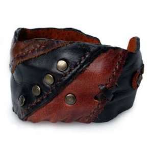  Leather Cuff Bracelet, Wild Brown Jewelry