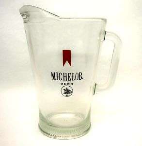 VTG MICHELOB BEER PITCHER 1970s BAR GLASS USA MADE ORIG  