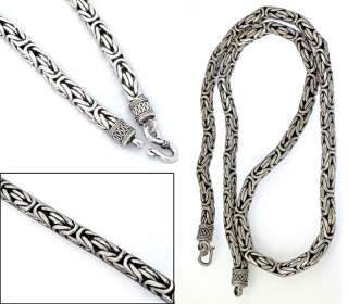   925 Sterling Silver Chain Mens Necklace Black Oxidized Thick  